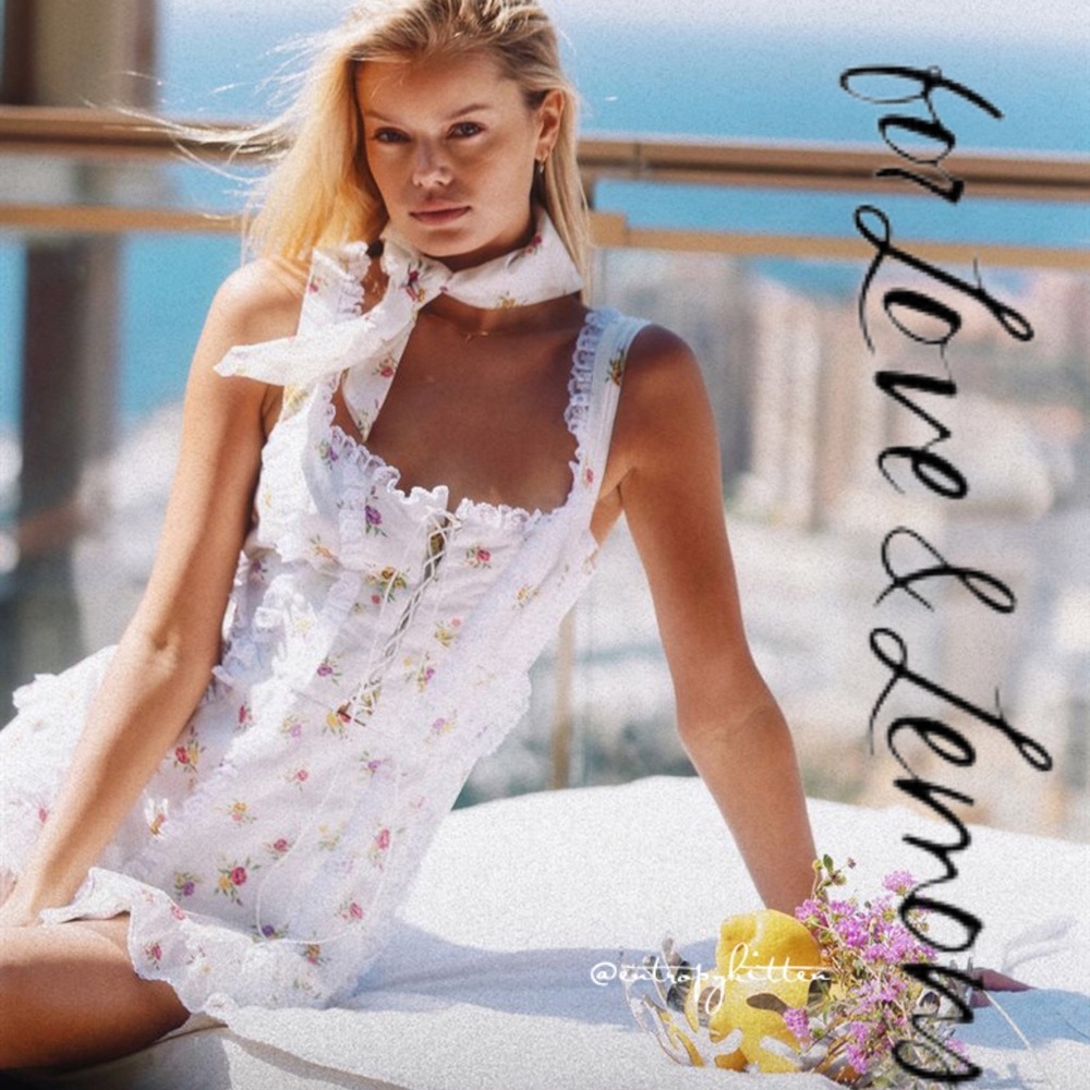 NWT For Love and Lemons Wildflower Mini Dress